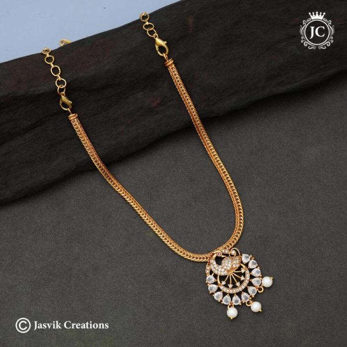747 Premium PEacock Simple Necklace-JCNL747- 299 (3)