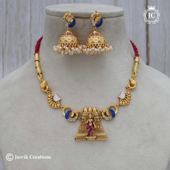 750 Traditional-Real-Gold-Replica-Gopuram-with-Meenashi--Necklace- JCNL750--1199-(8)