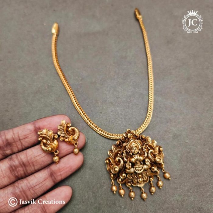 755 Antique-Finish-Detachable-Lakshmi-Pendent-Set-with-aAttikai--JCNL755-599 755 Antique-Finish-Detachable-Lakshmi-Pendent-Set-with-aAttikai--JCNL755-599