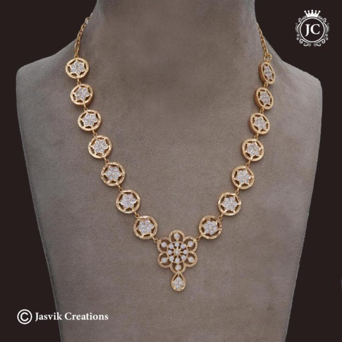 760 Impon White Stone Necklace-JCNL760 - 799