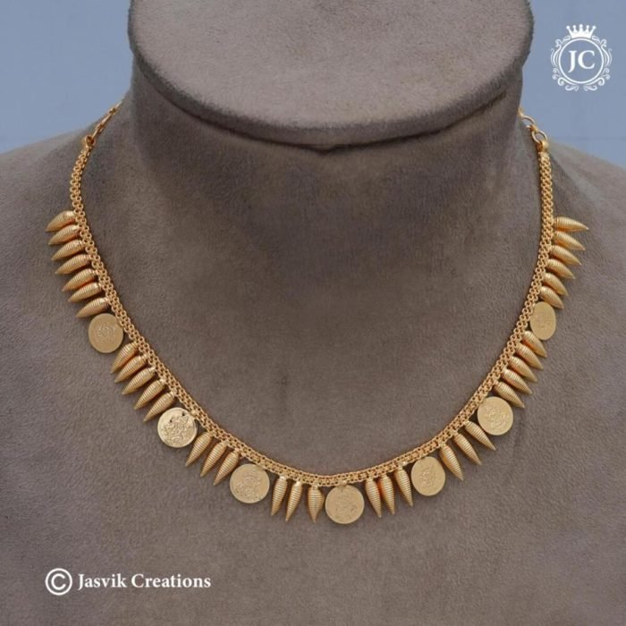 761 Microplated Coin Mullu Necklace-[-JCNL761 - 450 761 Microplated Coin Mullu Necklace-[-JCNL761 - 450