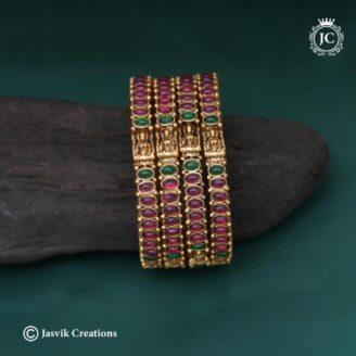 Matte finish Lakshmi Bangle - JCBN317