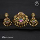 126 Hand Paint Real Gold Inspried Lakshmi Pendent Set -JCPT126- 1250