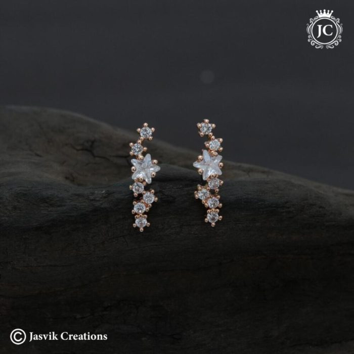 20 Roae Gold Ear Ring -JCRG020 - 130 (3)