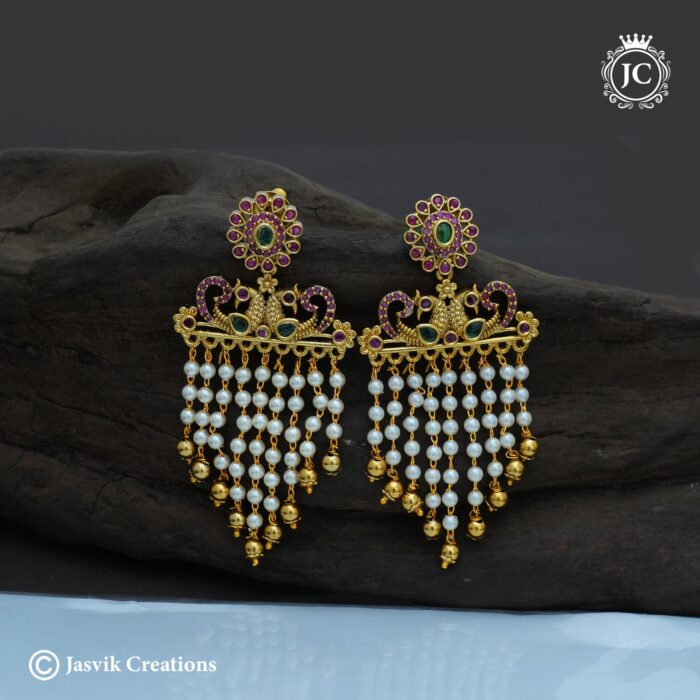 32 Premium Layer String Ear ring- JCER032 - 599