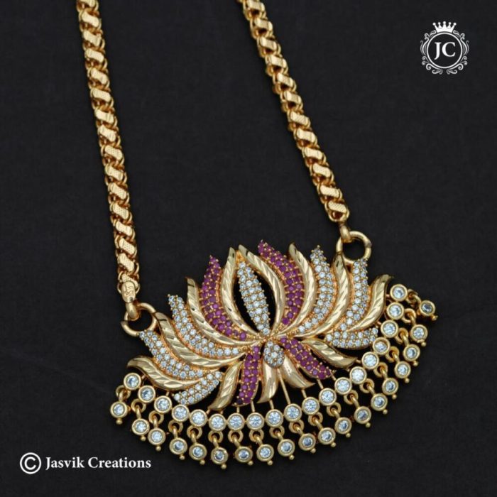 622 AD-Lotus-Dollar-Chain-Red-White- JCCH622 -1099-24-1199-30-(5)