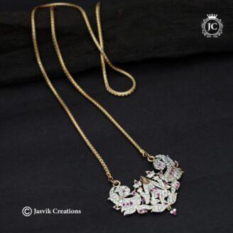 Impon Big-Size-Lakshmi-Dollar-Chain (30 Inch -Only)- JCCH624
