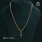 627 Microplated Cross Pendent With Ashort Cahin-JCCH627- 350 (3)