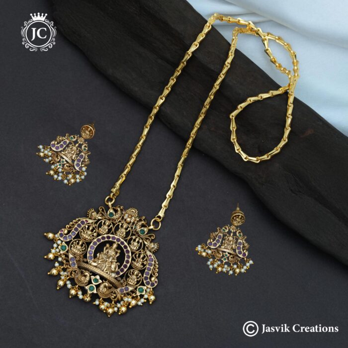 631 Antique-Lakshmi-Dollar-with-Microplated-chain-JCCH631-1299-24-1399-30-(4)