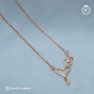 637 Simple Daily Wear Rose Gold Heartin Short Chain - JCCH637- 140 (6)