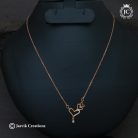 637 Simple Daily Wear Rose Gold Heartin Short Chain - JCCH637- 140 (7)