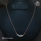 639 Simple Daily Wear Rose Gold Short Chain- JCCH639 - 160 (2)