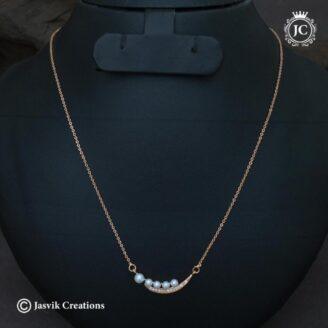 Simple Daily Wear Rose Gold Short Chain - JCCH639