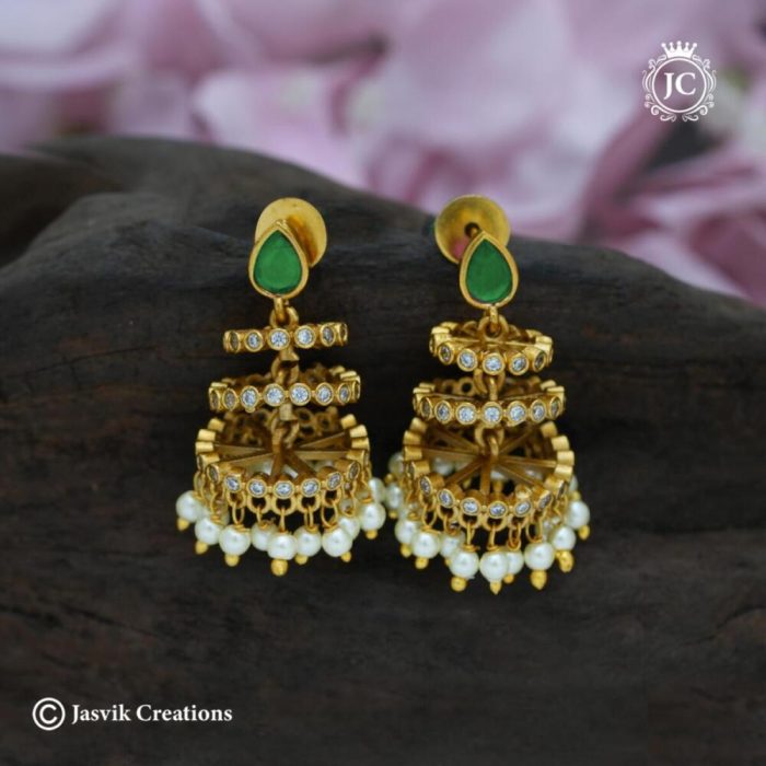 748 Premium-Stemp-Jhumka-(Red)- JCER748--399-(-Green-Red- (2) 748 Premium-Stemp-Jhumka-(Red)- JCER748--399-(-Green-Red- (2)