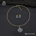 773 Hsley Pattern necklace with GJ Pendent Set - JCNL773 - 750 (2)