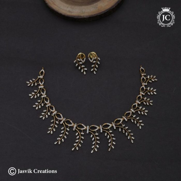 774 Premium Leaf Pattern NEcklace- JCNL774 - 599 (3)