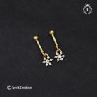 007 Microplated Koppu Flower Ear Rings-JCER007 - 149 (3)