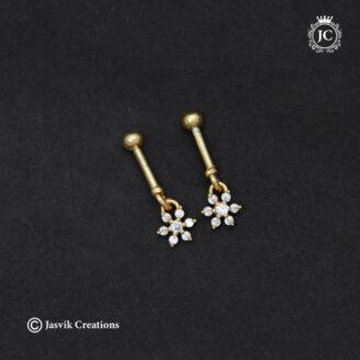 Microplated Koppu Flower Ear Rings - JCER007