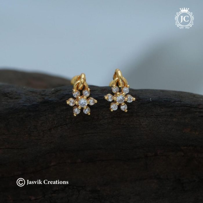 007 Microplated Koppu Flower Ear Rings-JCER007 - 149 (4)