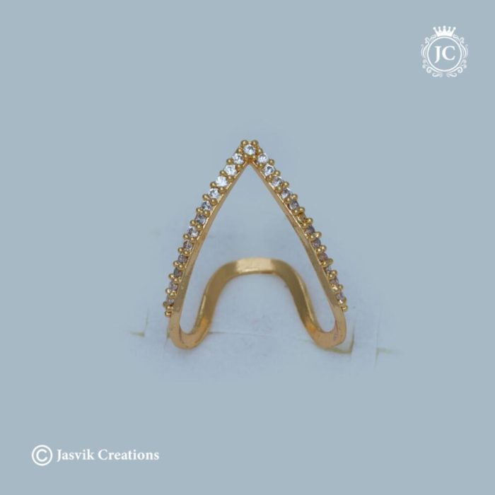 118 Diamond Replica AD V Shape Finger Ring -JCFR117 - 150 (4)