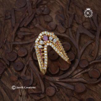 Diamond Replica AD Vanki ( (Red White) Finger Ring - JCFR119
