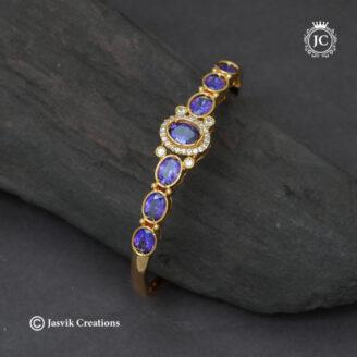 Microplated Gold Replica (Purple Stone)  Kada - JCBT129