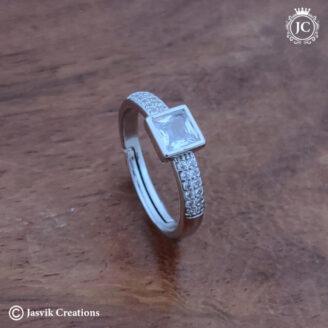 Fancy Adjustable Siver Finger Ring - JCFR132