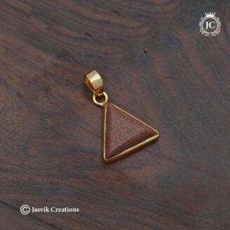 Rajavardhini Real Gold Look Triangle  Dollar - JCPT132