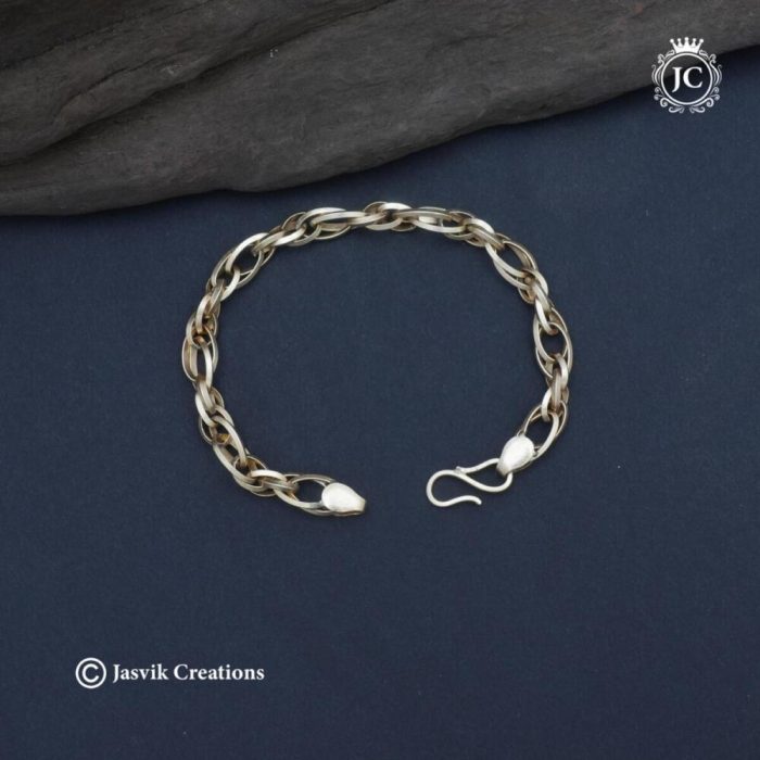 136 Pure Impon Gold Design Mens Bracelet Withoiut Polisg-JCBT136 - 1099 (3)