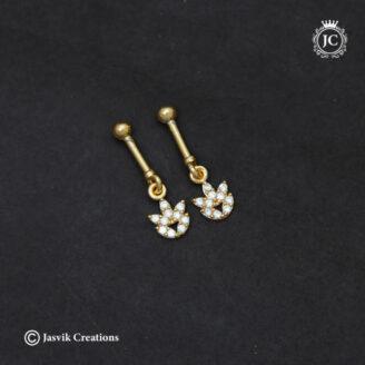 Microplated Koppu Leaf Ear Rings - JCER017