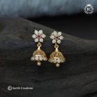 214 Gold Look Impon Detacable Jhumkla Set-JCER214 -260