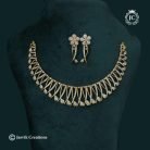 223 Antique Finish Daiomond Look NEcklace JCNL223 -650