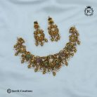 225 Nakshni Finsh Laskhmi Grand Necklace with Golden Beads -JCNL225 -1499 (2)
