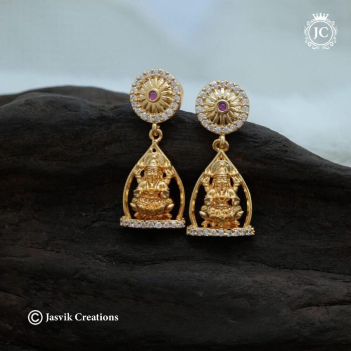 236 Microplated LAskhmi With Temple Design -JCER236 -299 (3)