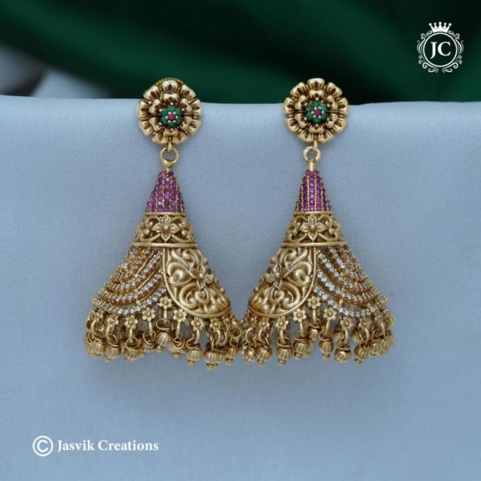 242-PRemium-Antique-Cone--PAttern-Jhumka---JCER242---650