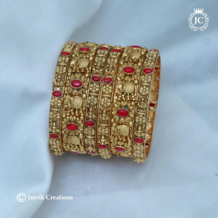 329 Matte finisdh Bangle Combo Set -JCBN329 - 550 (5)