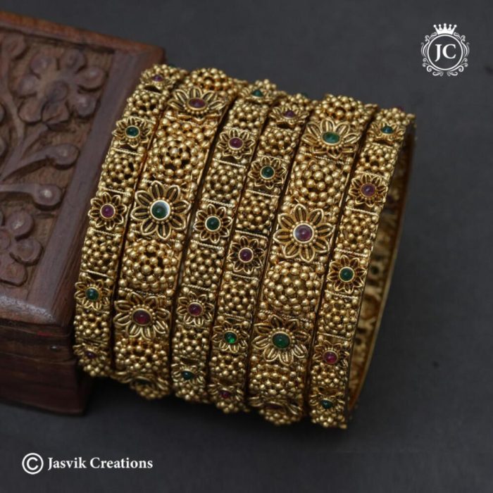 330 Matte finisdh Bangle Combo Set -JCBN330 - 550 (6)