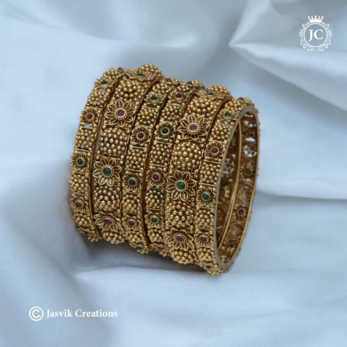 330 Matte finisdh Bangle Combo Set -JCBN330 - 550 (8)