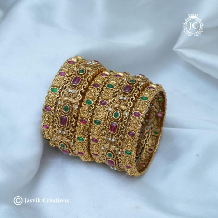 332 Matte finisdh Bangle Combo Set JCBN332- 550 (10)