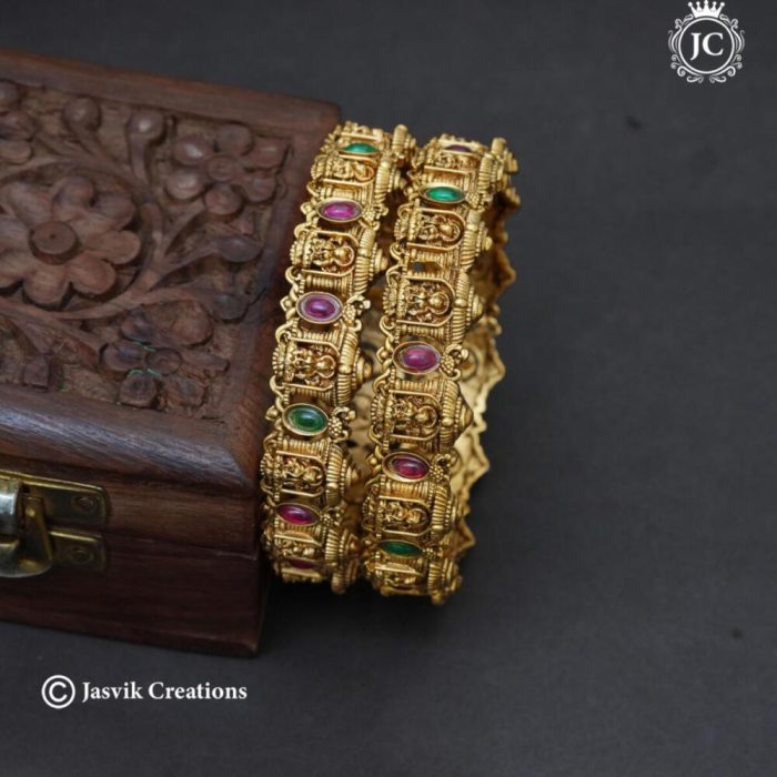 333 MAtte Finish Lakshmi Bangle - - JCBN333- 299 (3)