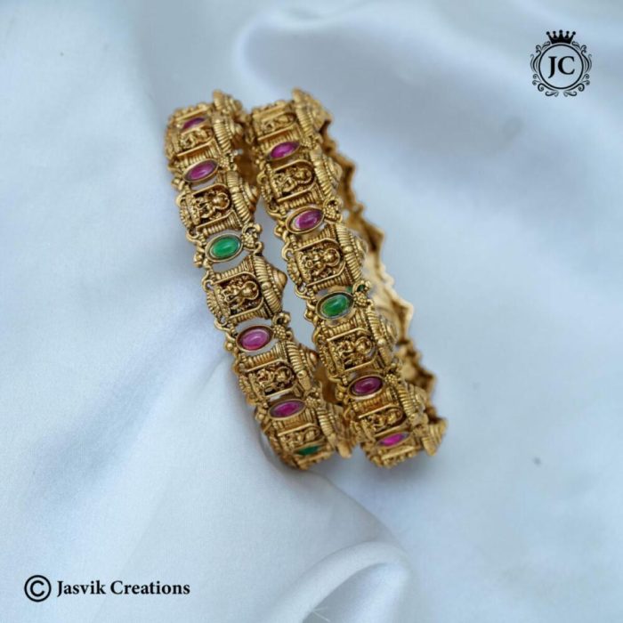 333 MAtte Finish Lakshmi Bangle - - JCBN333- 299 (4)