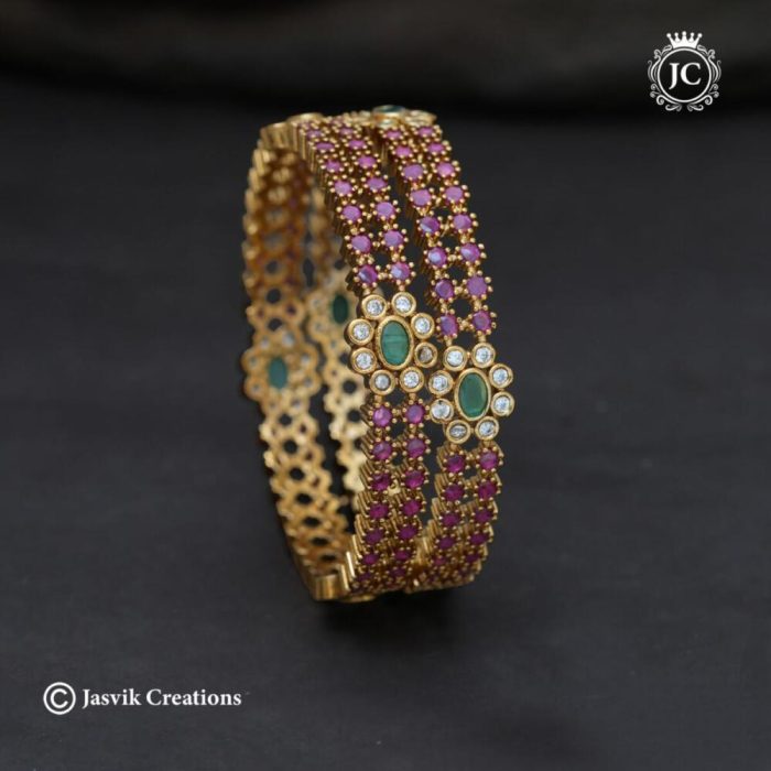 342 Premium Ruby Bangle -JCBN342- 799 (2)
