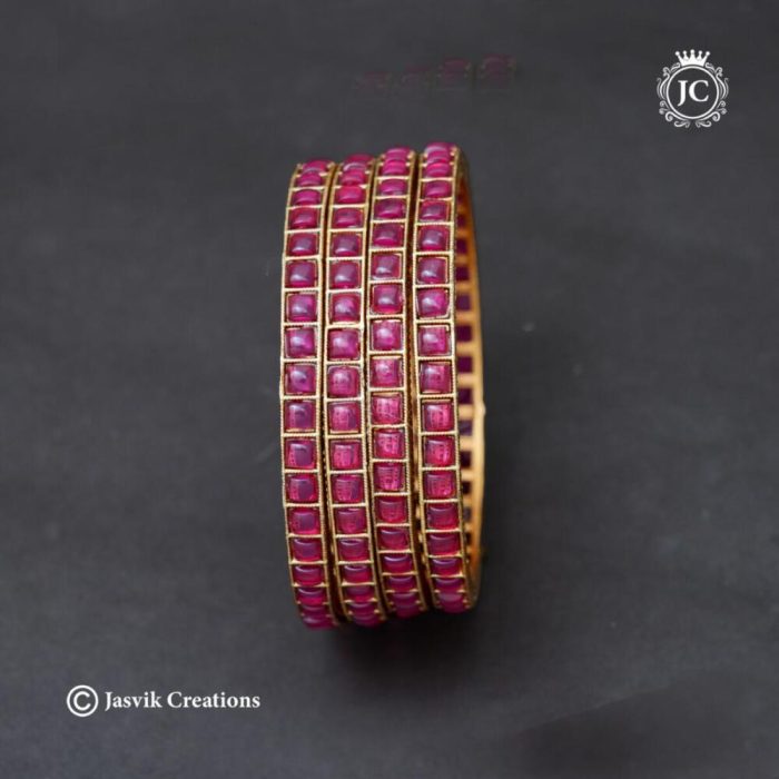 343 Ruby Stone Bangle-JCBN343 - 299 (2)