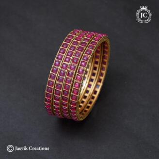 Ruby Stone Bangle - JCBN343