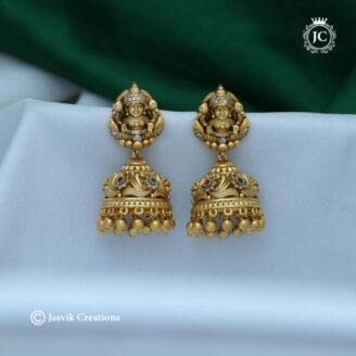 Premium Nakshi Finish Big Laskhmi Jhukma - JCER368