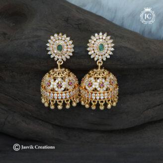 Microplated AD Jhumka - JCER369