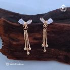 43 Rosaer goold Ear ring-JCRG043 - 140 (2)