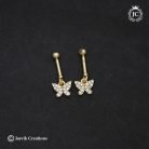 439 Microplated Koppu Butterfly Ear Rings-JCER439 - 149 (5)