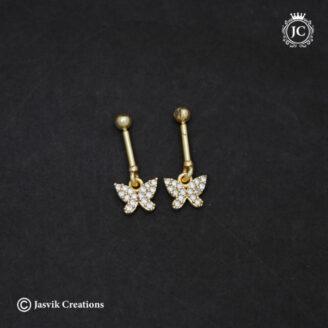 Microplated Koppu Butterfly  Ear Rings- JCER439