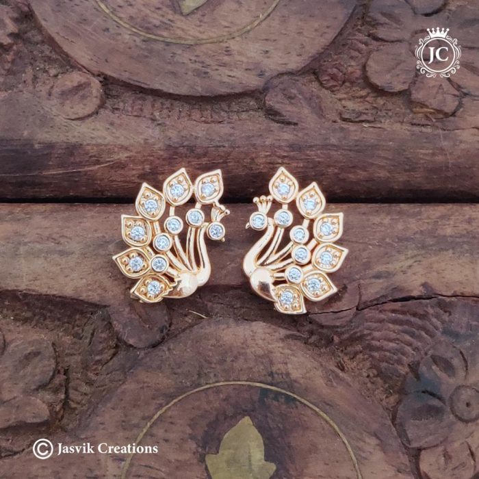 44 Rosaer goold Ear ring-JCRG044 - 140 (3)